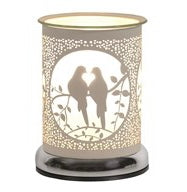 Electric Wax Melter Touch - White Silhouette Doves 17cm - Carly's candles & wax melts