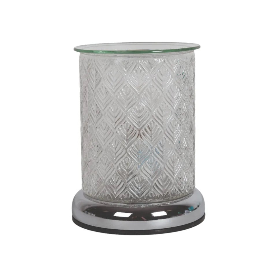 Electric Wax Melter Touch - Clear Glass Leaf 16cm