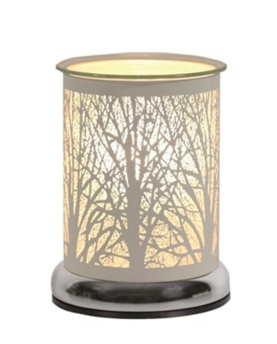 Electric silhouette wax melt burner - Forest 17cm - Carly's candles & wax melts
