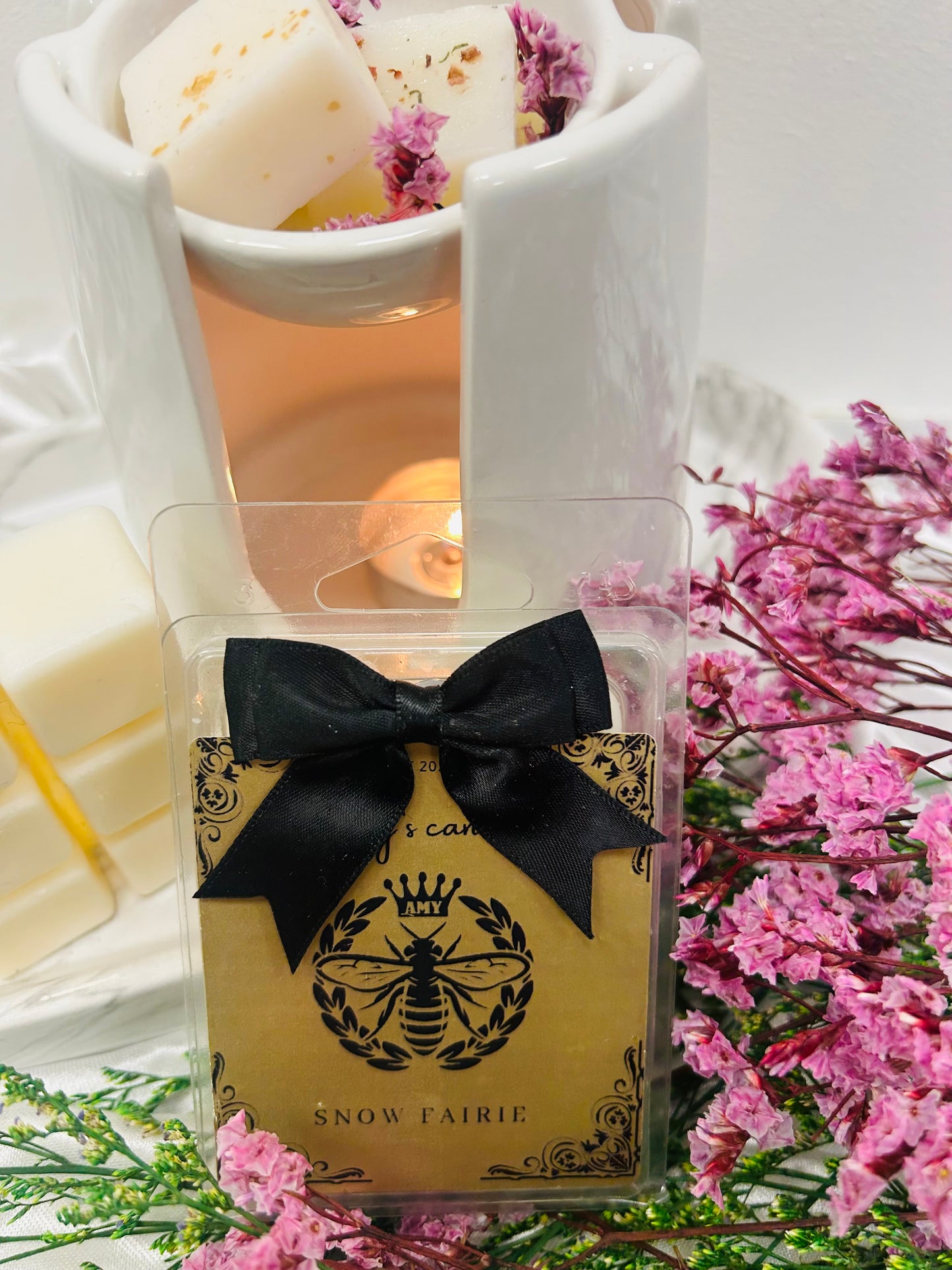 Snow Fairie six cubed wax melt clamshell