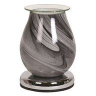 Electric Grey swirl oval burner 16cm - Carly's candles & wax melts