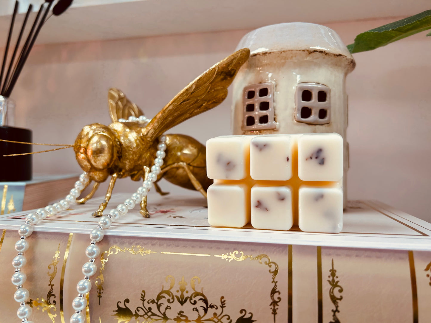 Wax melts - Rhubarb & custard six cubed wax melt clamshell - Carly's candles & wax melts