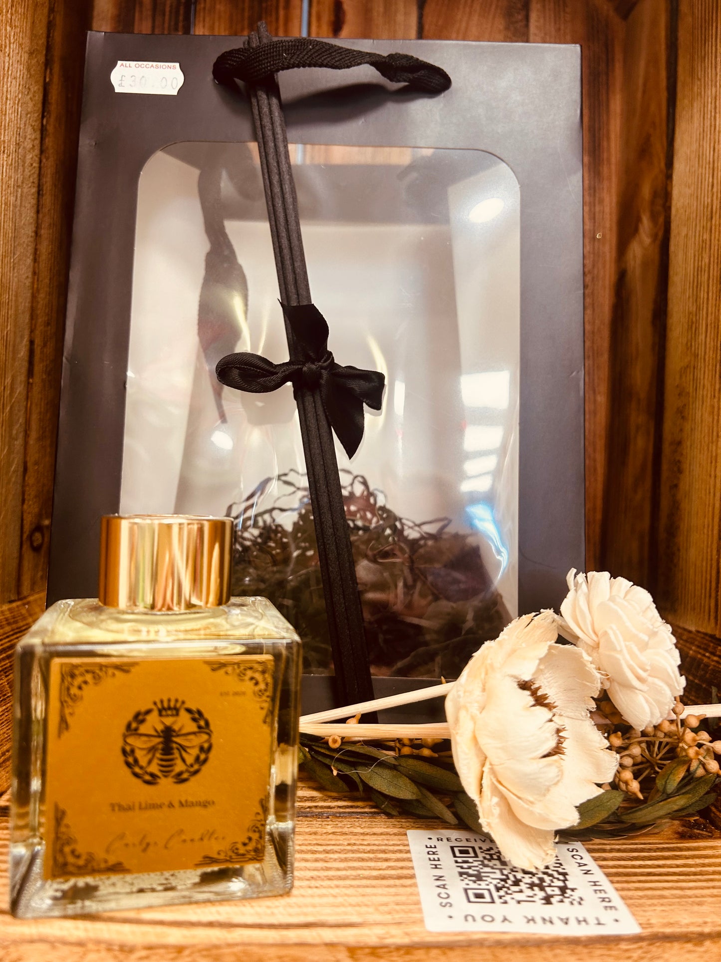 Gifts bag - Thai lime & Mango Diffuser with flowers