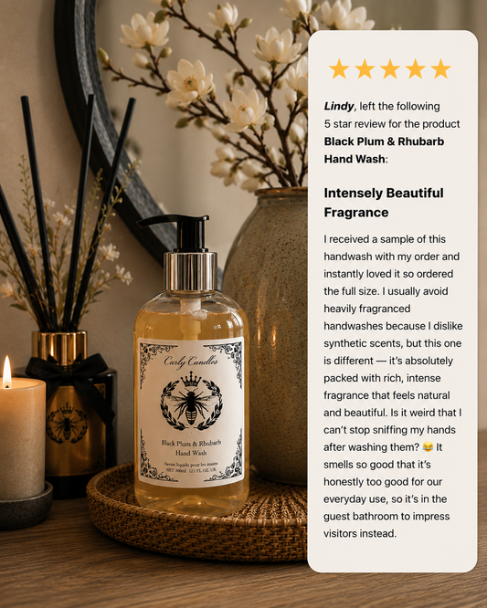 Black Plum & Rhubarb Hand Wash - Carly's candles & wax melts