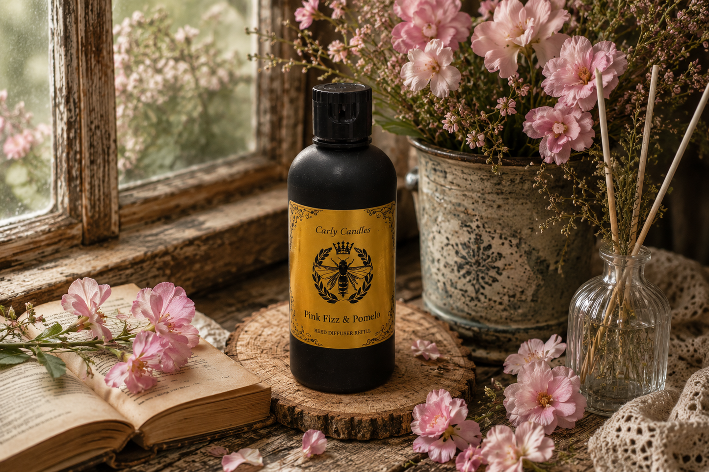 Pink Fizz Reed Diffuser Refill - Carly's candles & wax melts
