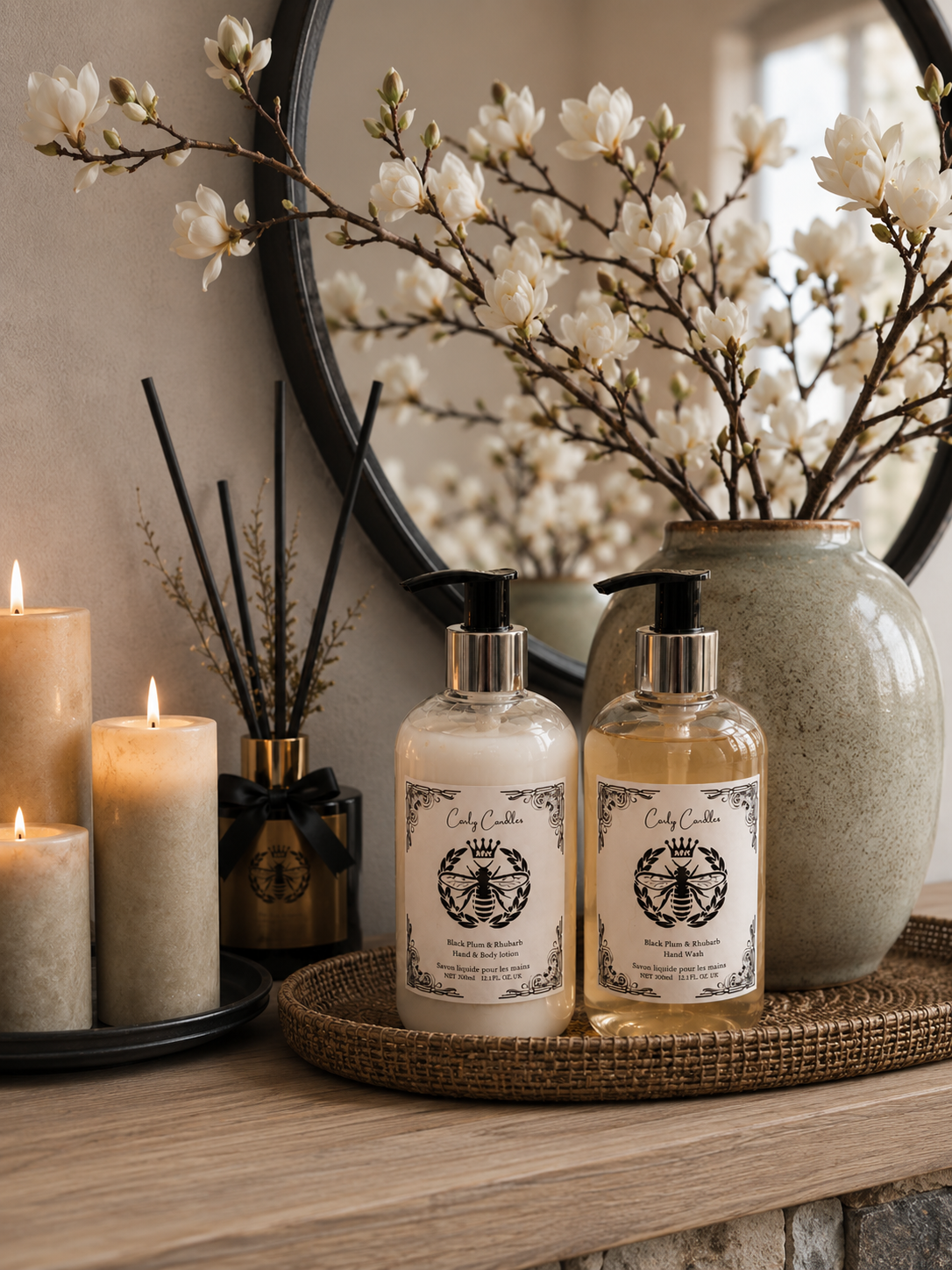 Black Plum & Rhubarb Hand Ritual Duo - Carly's candles & wax melts