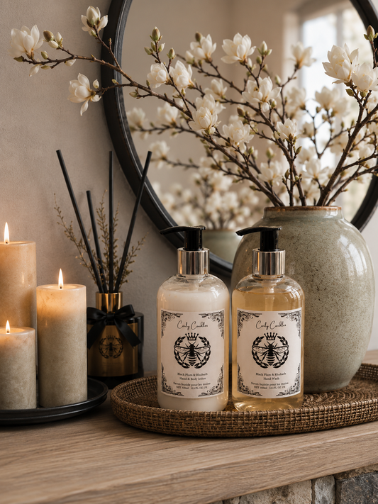 Black Plum & Rhubarb Hand Ritual Duo - Carly's candles & wax melts
