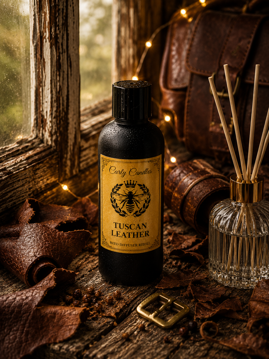 Tuscan Leather Reed Diffuser Refill - Carly's candles & wax melts