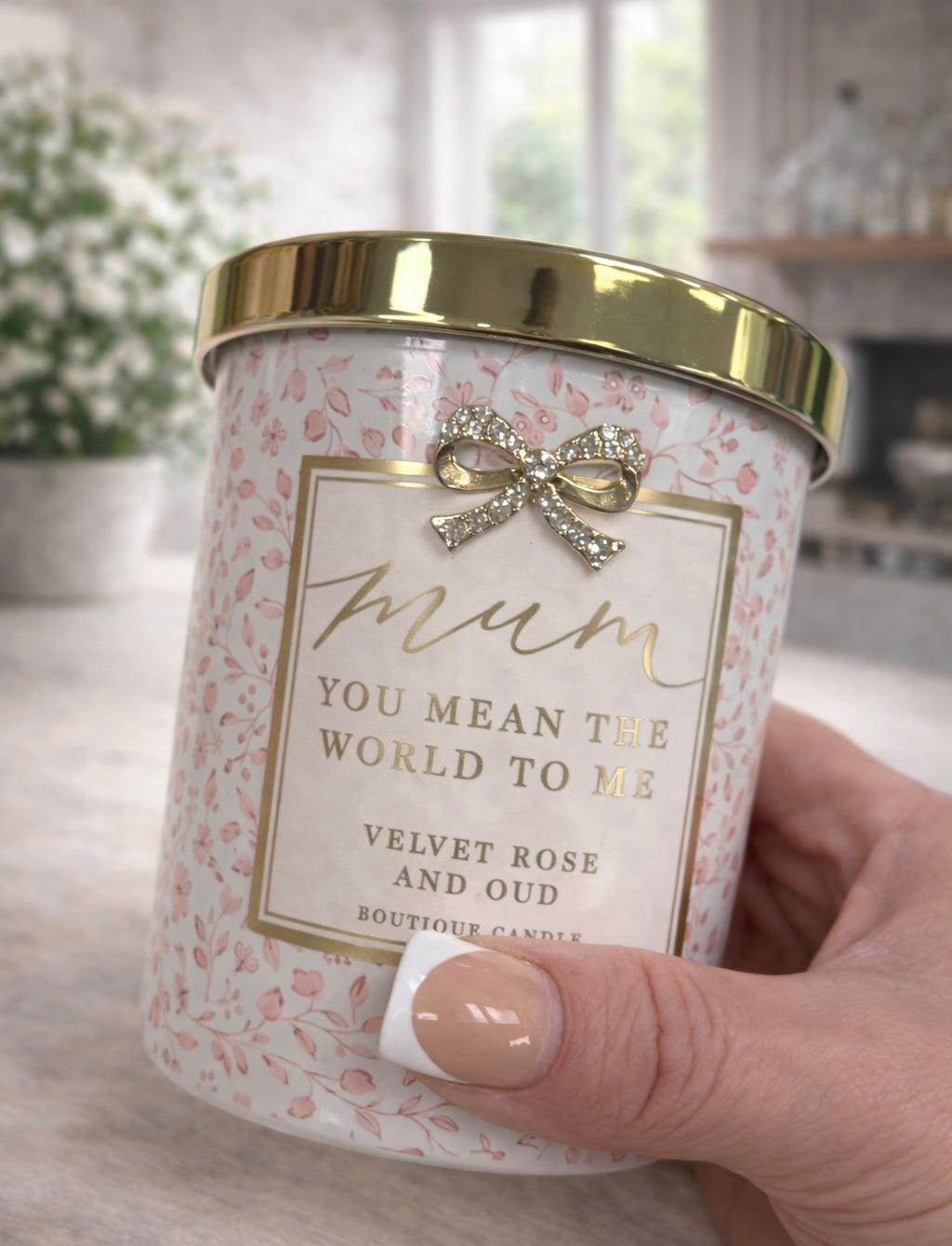 Mum You Mean the World to Me | Velvet Rose & Oud Scented Candle - Carly's candles & wax melts