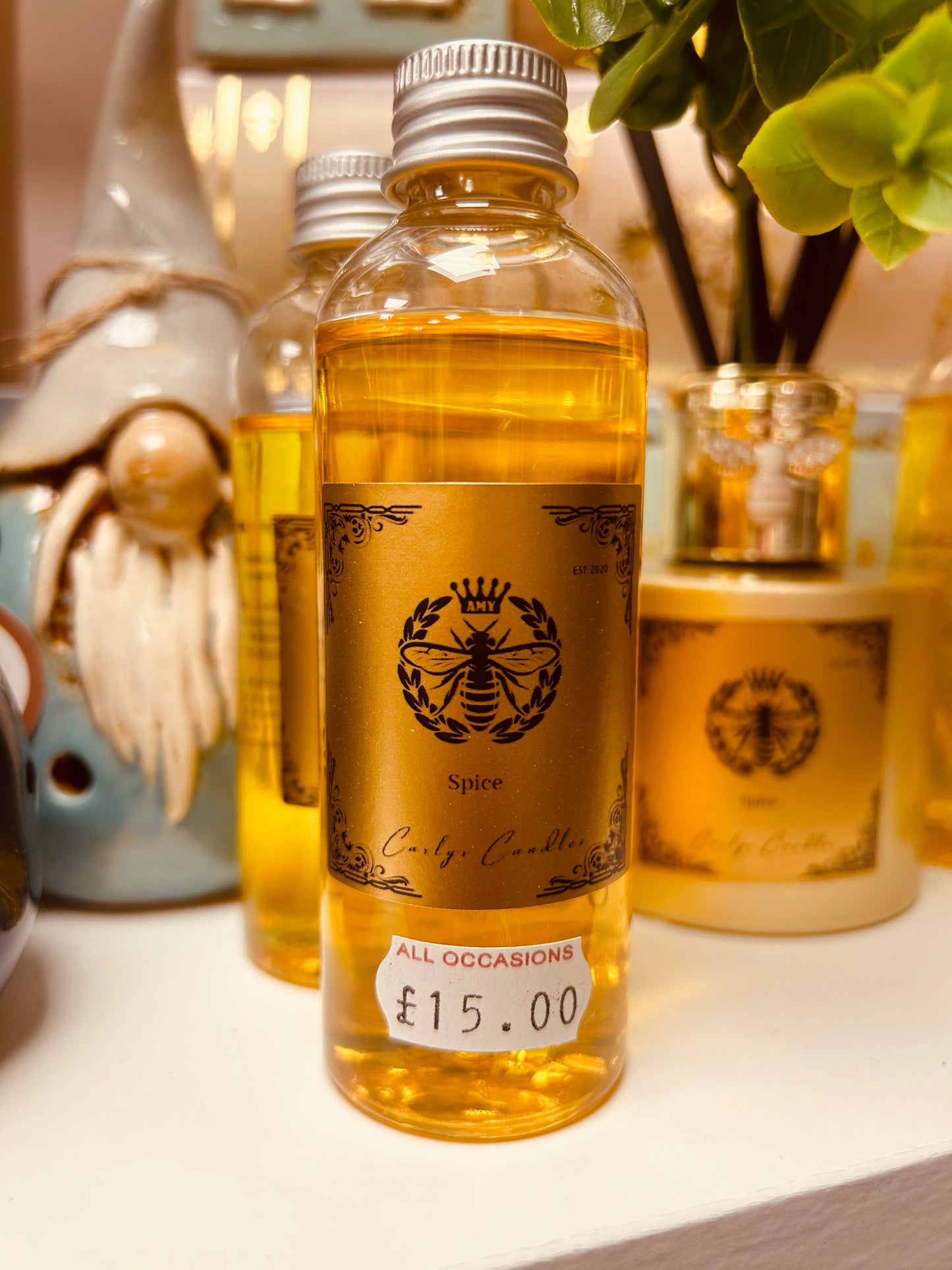 Diffuser re fill with 7 new  reeds - Spice - Carly's candles & wax melts