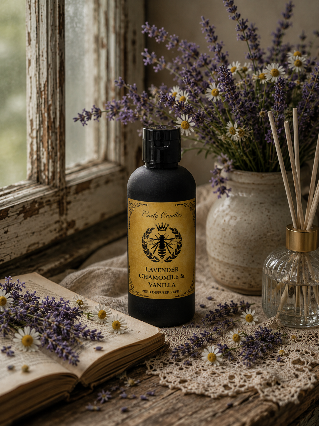 Lavender, Chamomile & Vanilla Reed Diffuser Refill - Carly's candles & wax melts