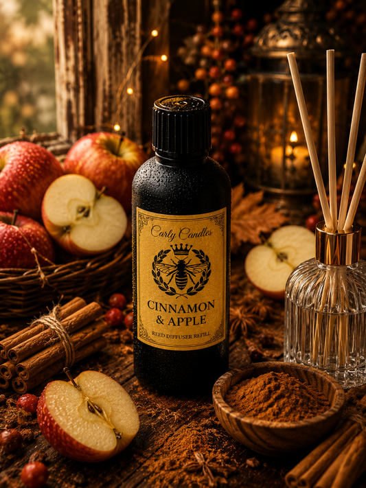 Cinnamon & Apple Reed Diffuser Refill - Carly's candles & wax melts