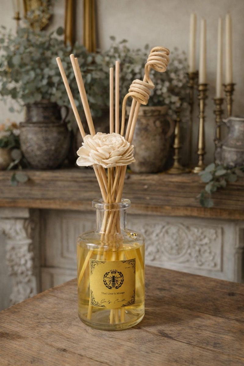200gram Diffuser- Italian Glass- Hand poured- Strong Diffuser fragrances- long lasting Diffuser - Carly's candles & wax melts