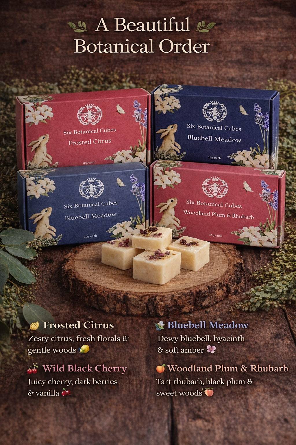 Botanical Wax Melt Discovery Subscription - 4 Boxes - Carly's candles & wax melts