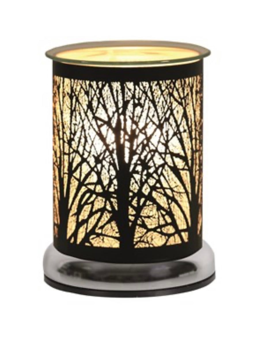 Electric silhouette wax melt burner - Forest 17cm - Carly's candles & wax melts