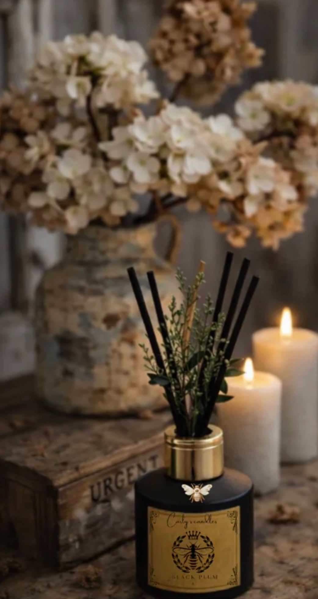 Black Plum & Rhubarb 100gram Diffuser - Our Signature Scent - Carly's candles & wax melts