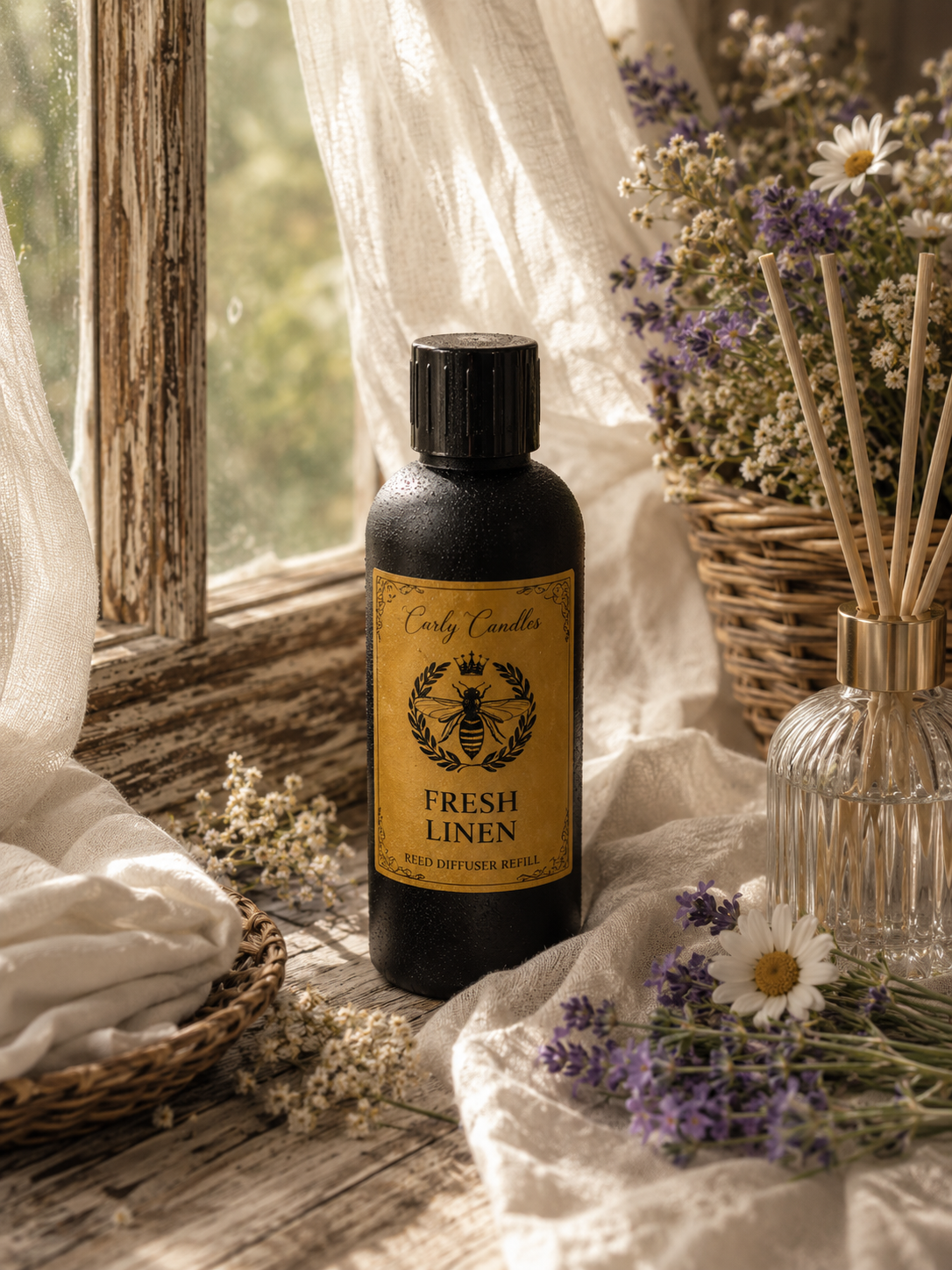 Fresh Linen Reed Diffuser Refill - Carly's candles & wax melts