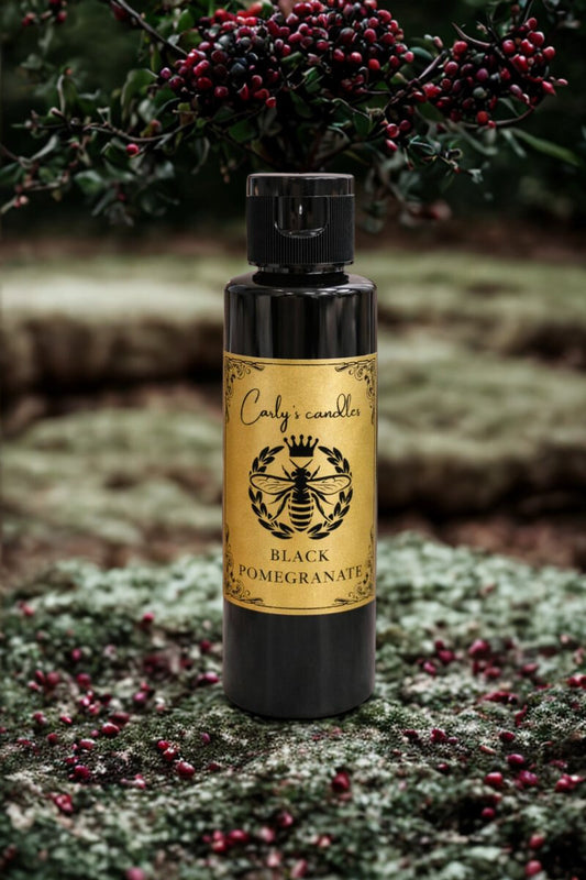 Black Pomegranate Reed Diffuser Refill with New Reeds | Long Lasting Home Fragrance | Luxury Scent - Carly's candles & wax melts