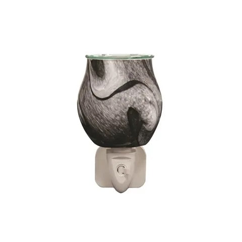 Wax Melter Plug In - Grey Swirl 12cm - Carly's candles & wax melts