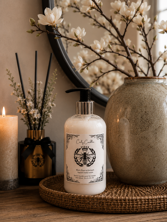 Black Plum & Rhubarb Hand & Body Lotion - Carly's candles & wax melts