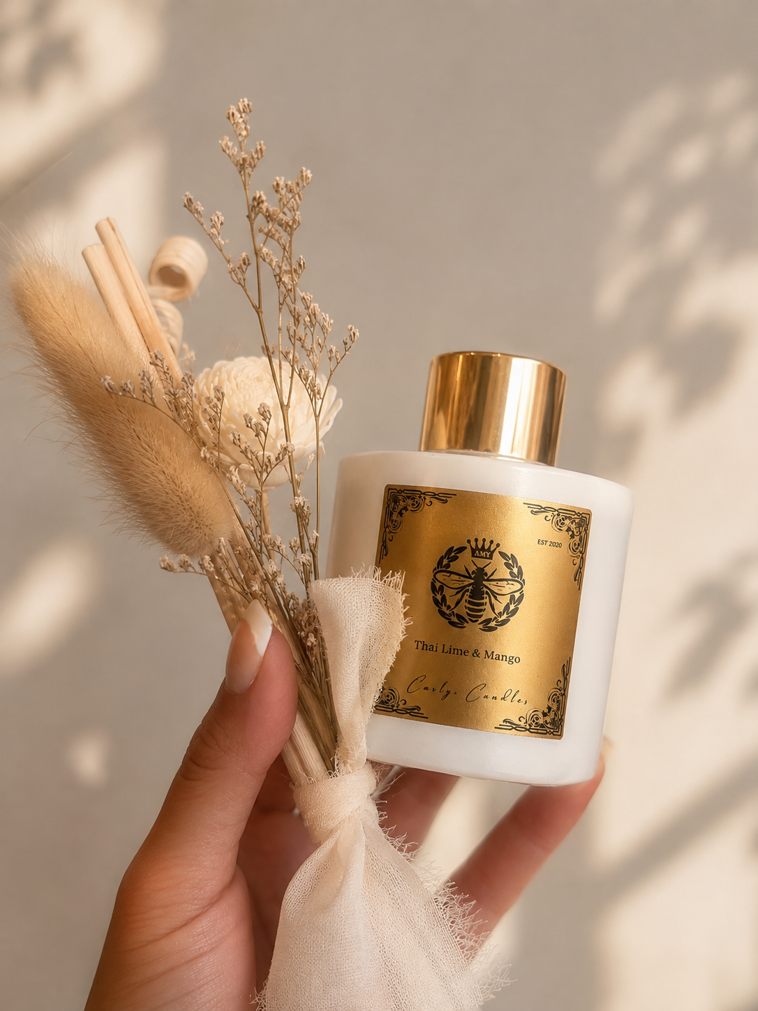Thai Lime & Mango Reed Diffuser - Carly's candles & wax melts