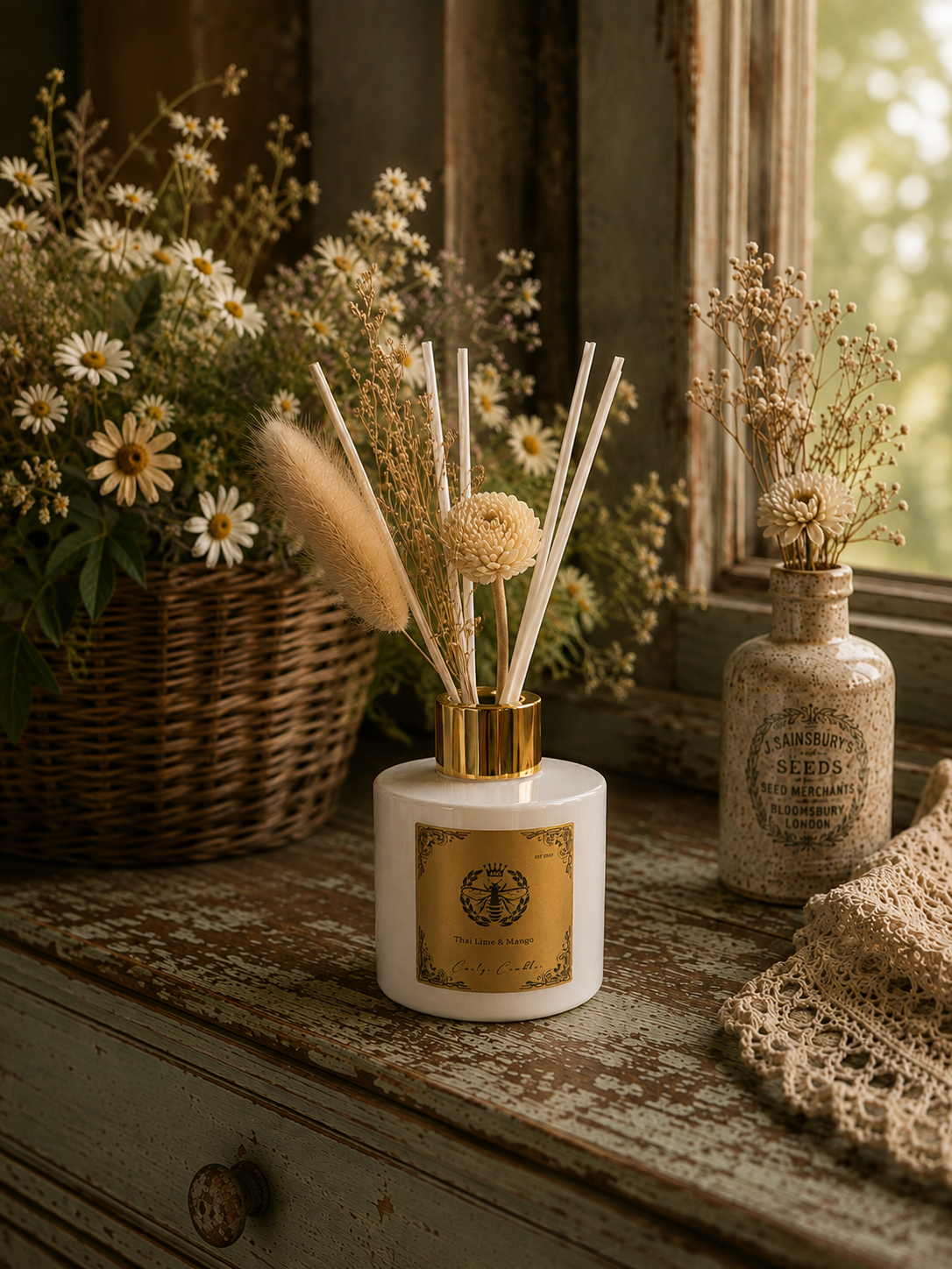 Thai Lime & Mango Reed Diffuser - Carly's candles & wax melts