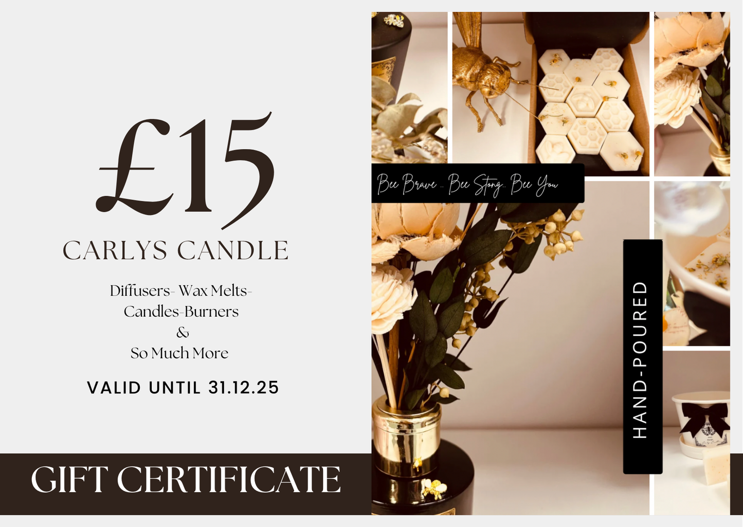 Gift card - Carly's candles & wax melts