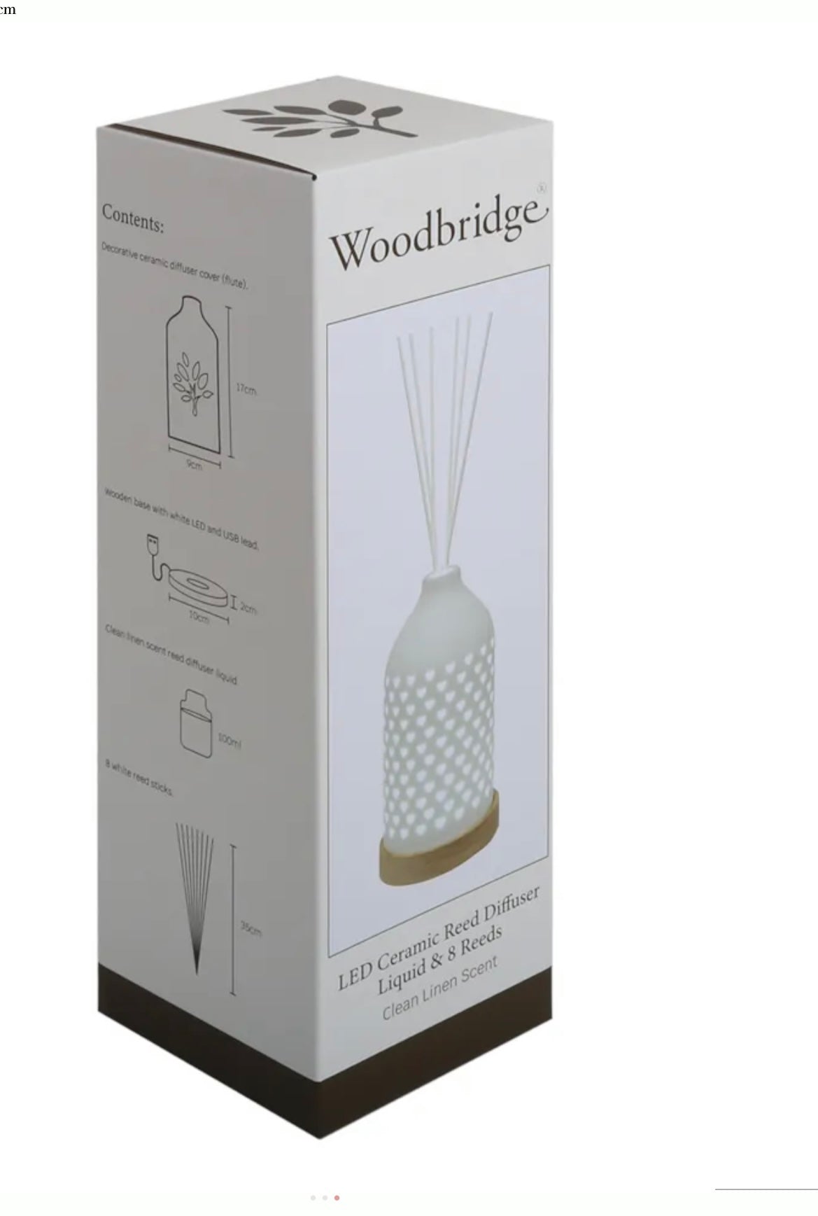 LED Ceramic Reed Diffuser Hearts 19cm - Carly's candles & wax melts