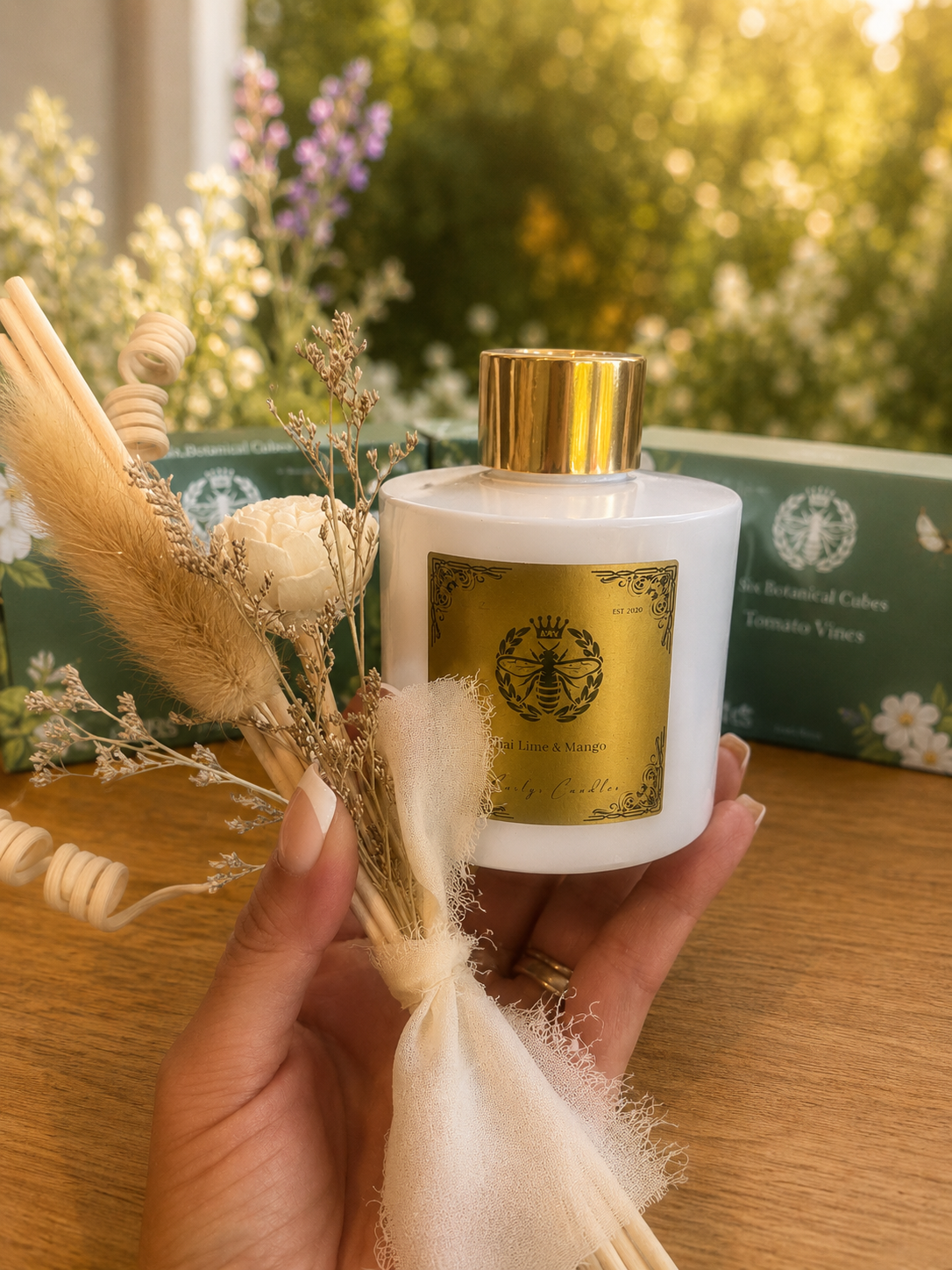 Thai Lime & Mango Reed Diffuser - Carly's candles & wax melts