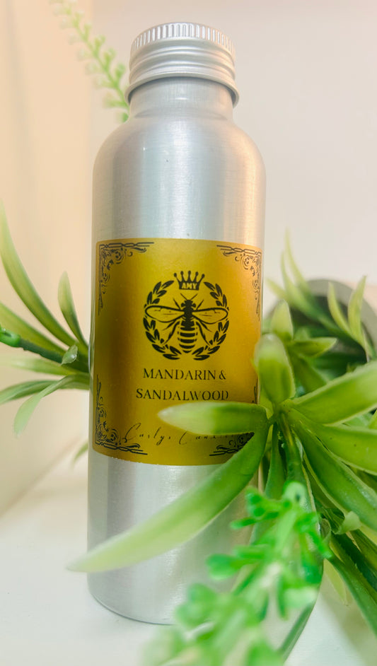 MANDARIN & SANDALWOOD 
diffuser re fill - with 7 new reeds- strong Fragrance - Long Lasting