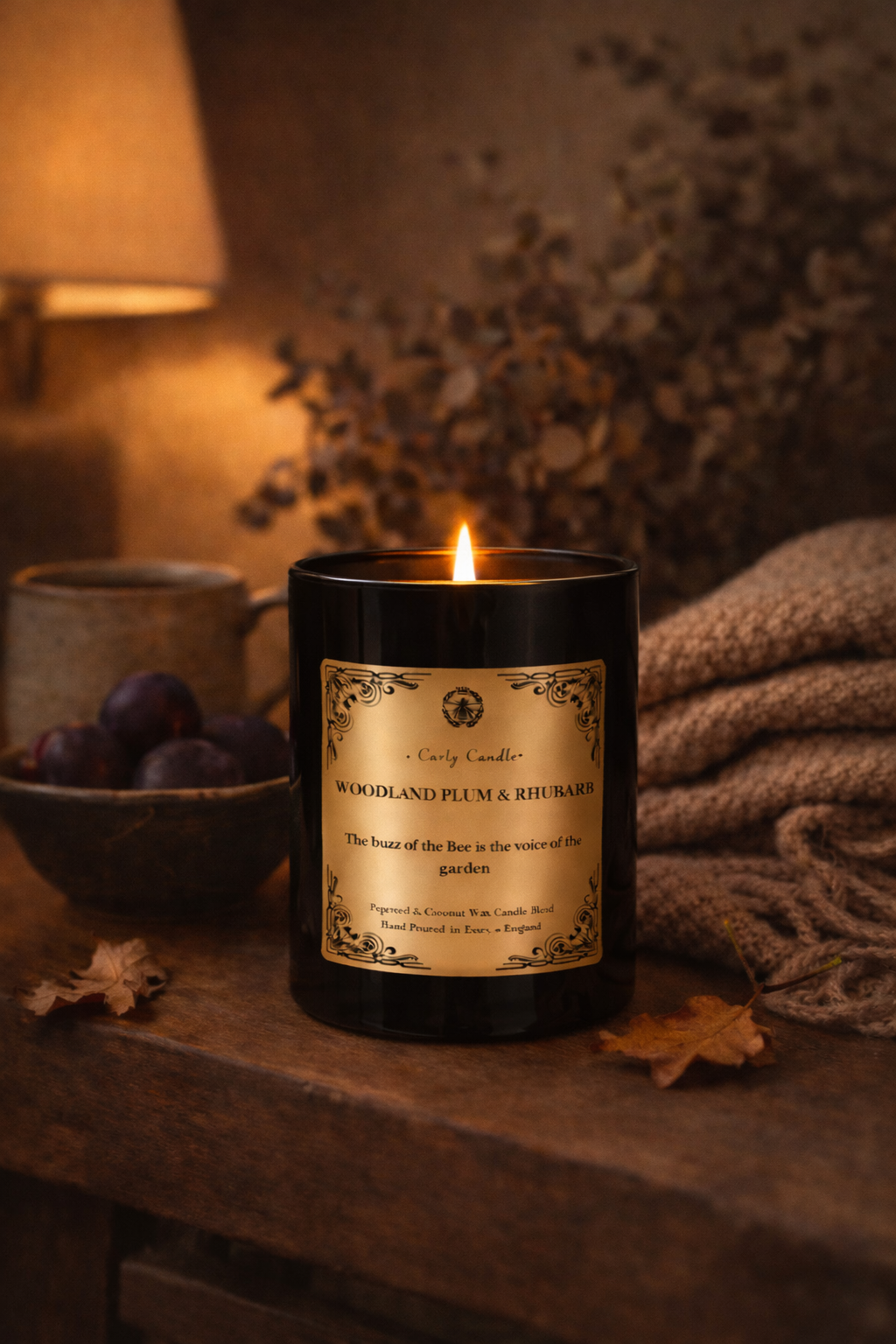 Black Plum & Rhubarb | Scented Candle - Carly's candles & wax melts