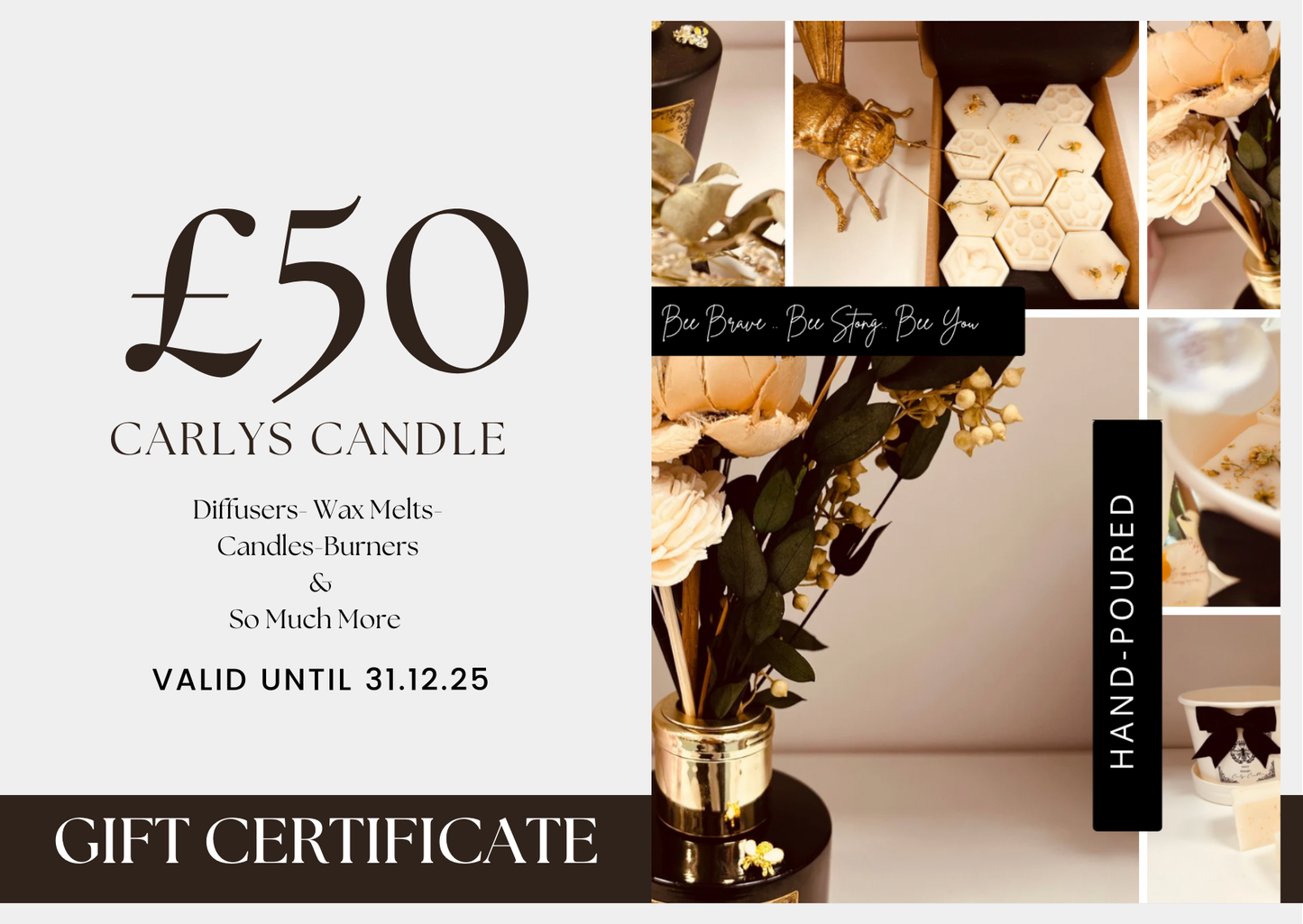 Gift card - Carly's candles & wax melts