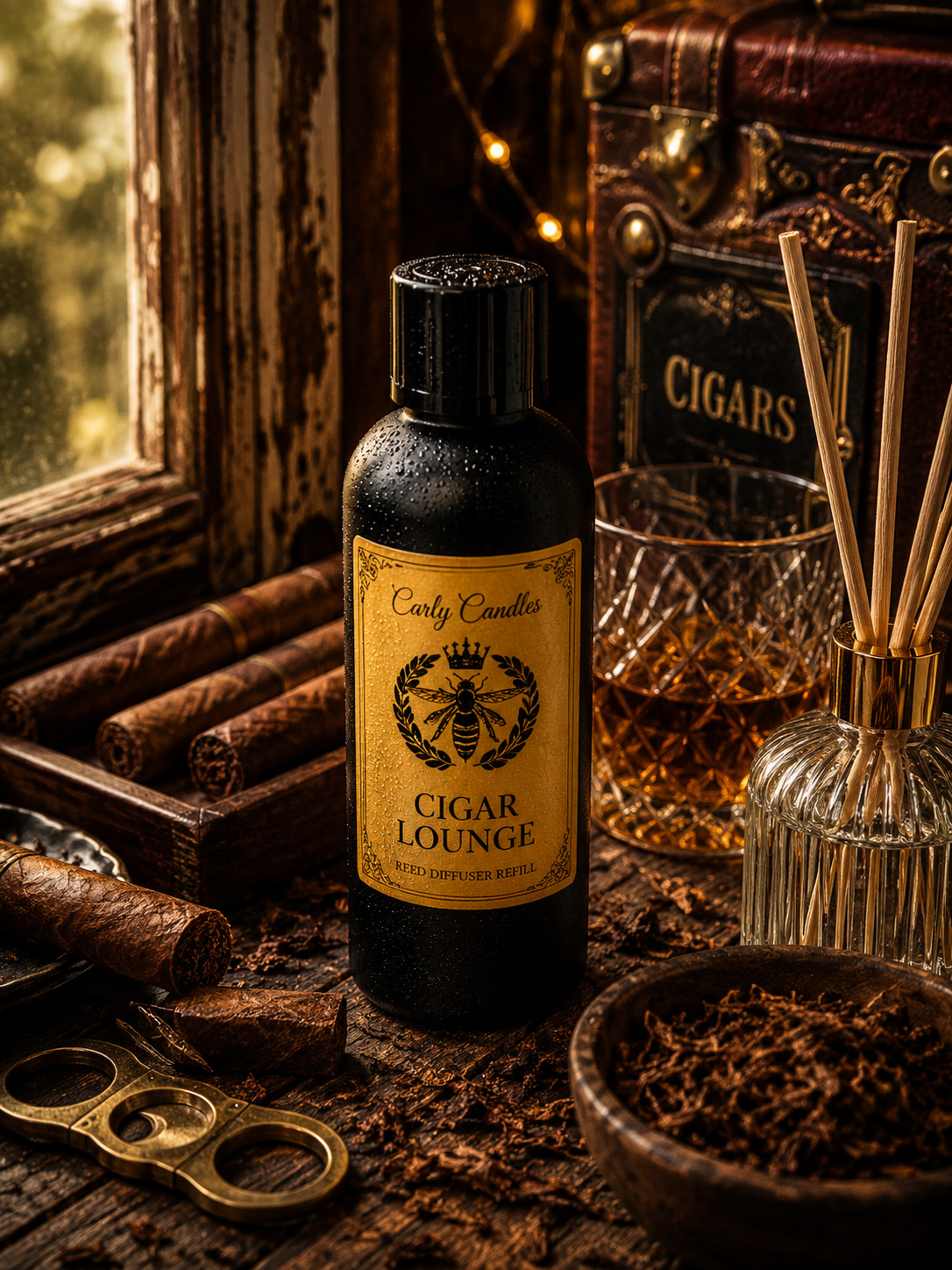 Cigar Lounge Reed Diffuser Refill - Carly's candles & wax melts