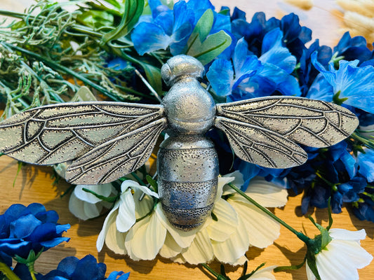 Bee ornament- Home Bee Decor- can be hooked on wall - Carly's candles & wax melts