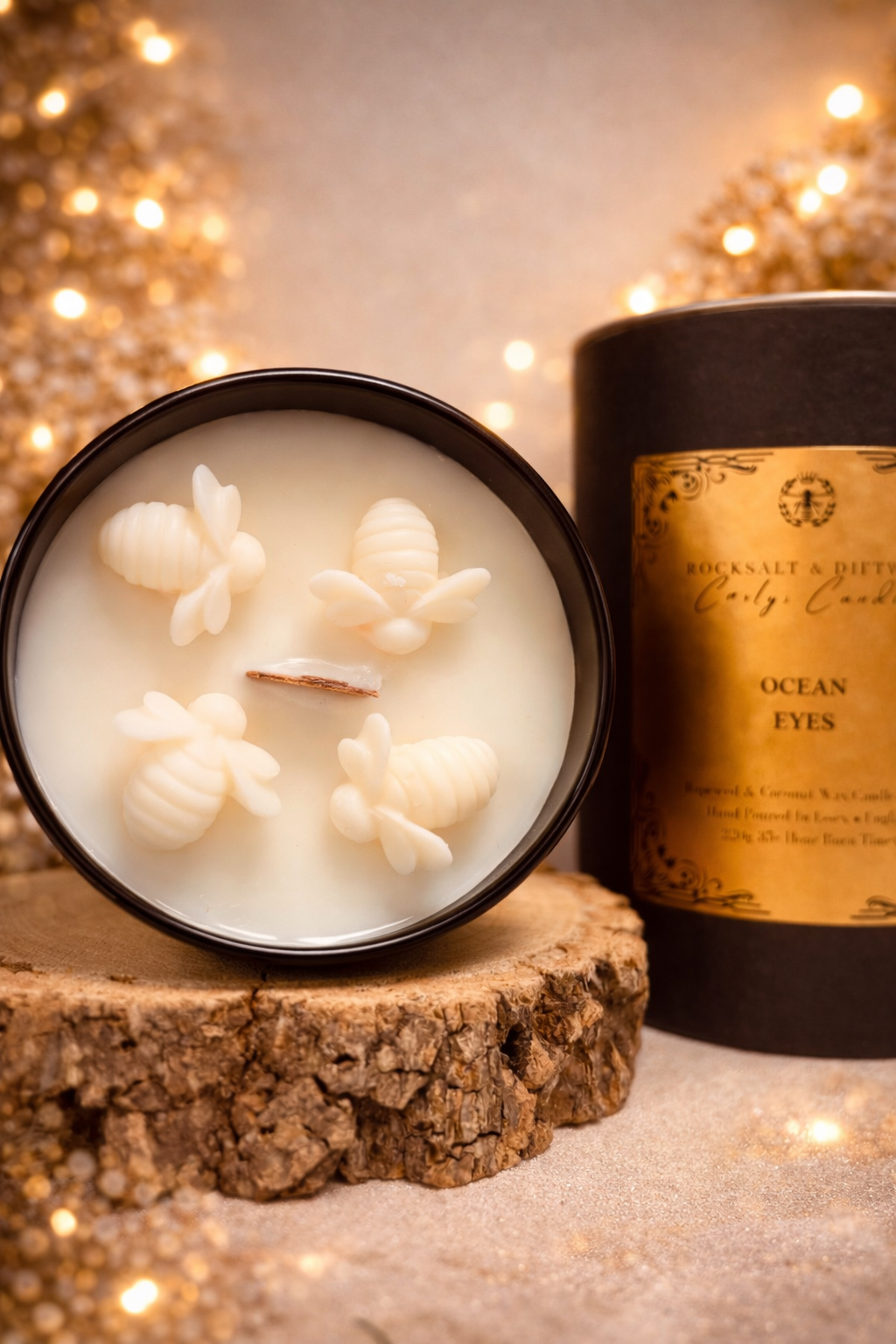 Rocksalt & Driftwood Scented Candle - Carly's candles & wax melts