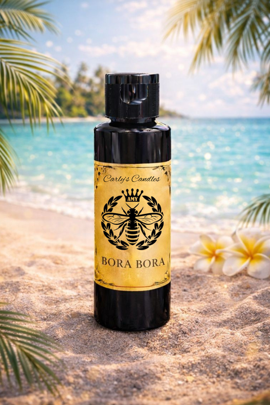 Bora Bora - diffuser re fill - with 7 new reeds- strong Fragrance - Long Lasting - Carly's candles & wax melts