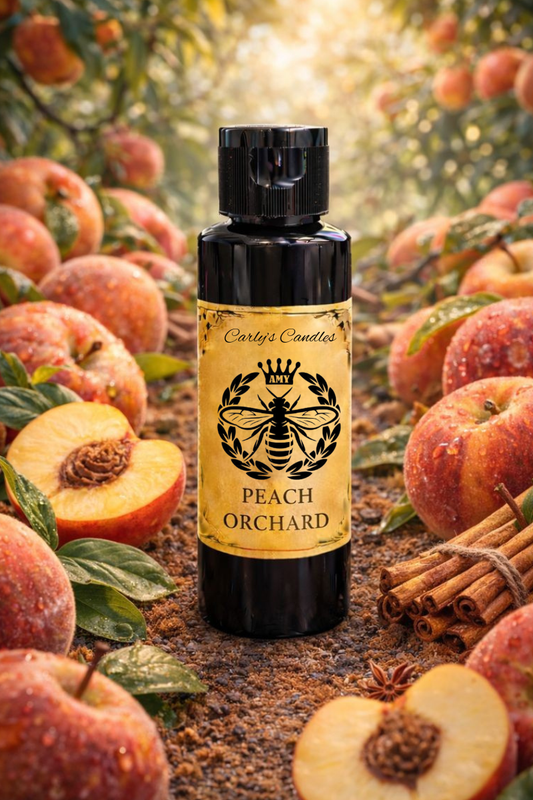 PEACH COUTURE diffuser re fill - with 7 new reeds- strong Fragrance - Long Lasting - Carly's candles & wax melts